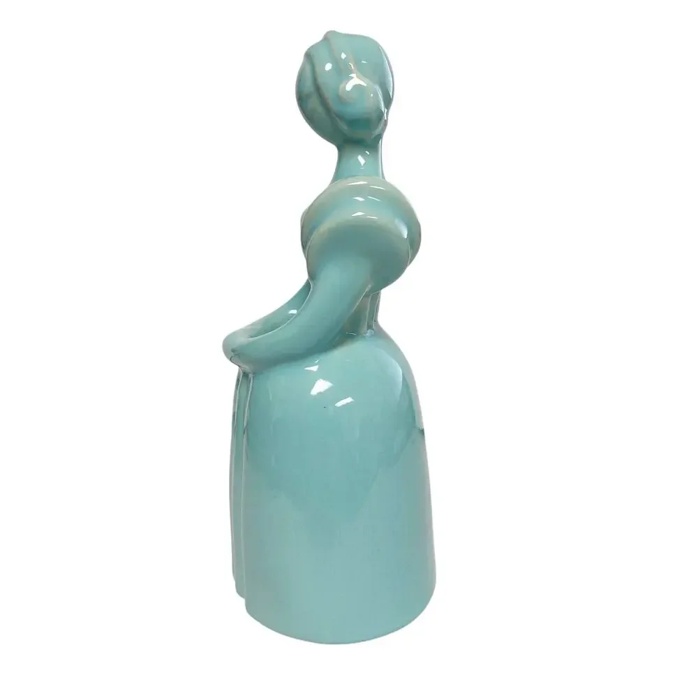 Vintage Pacific 900 USA Victorian Girl Ceramic Art Deco Decorative Vase